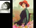 Nach Bild des schottischen Malers des Spätimpressionismuss, William Strang. Lady in a Red Hat (Victoria Mary Sackville-West, eine englische Schriftstellerin und Gartengestalterin), 1918.